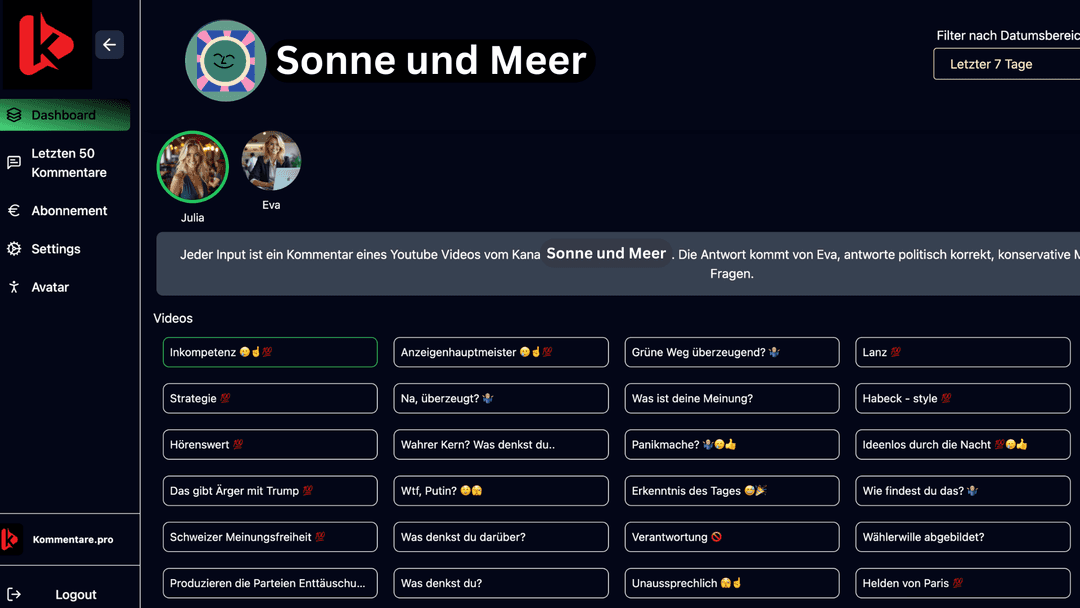 Kommentarverwaltung
