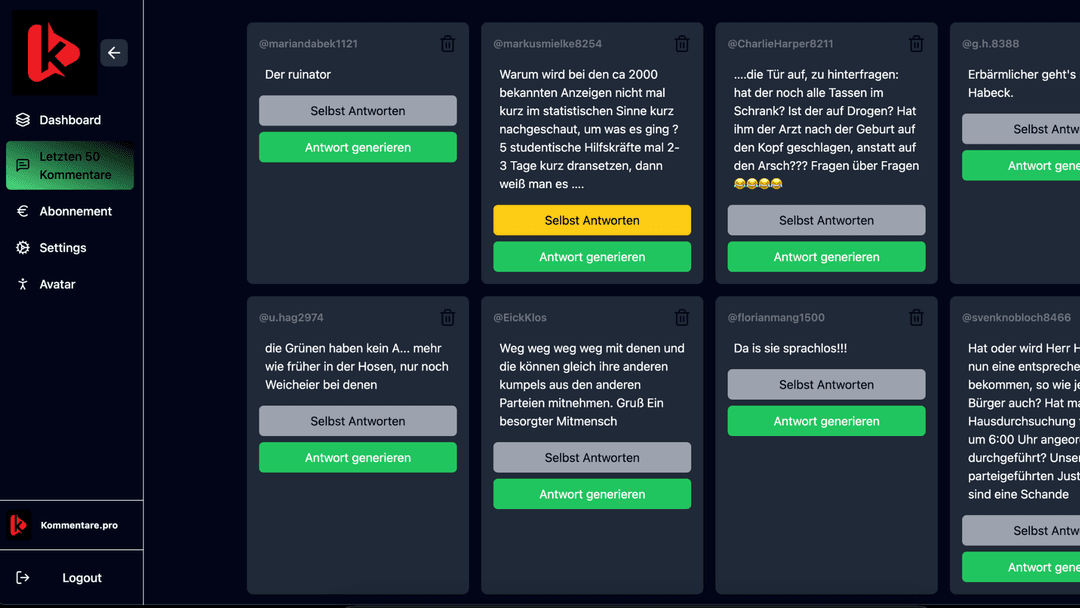 Eigene Kontexte erstellen